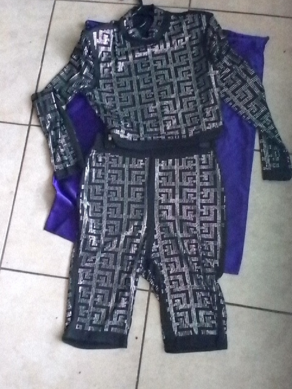 Black & Silver Sequin Two Piece Set